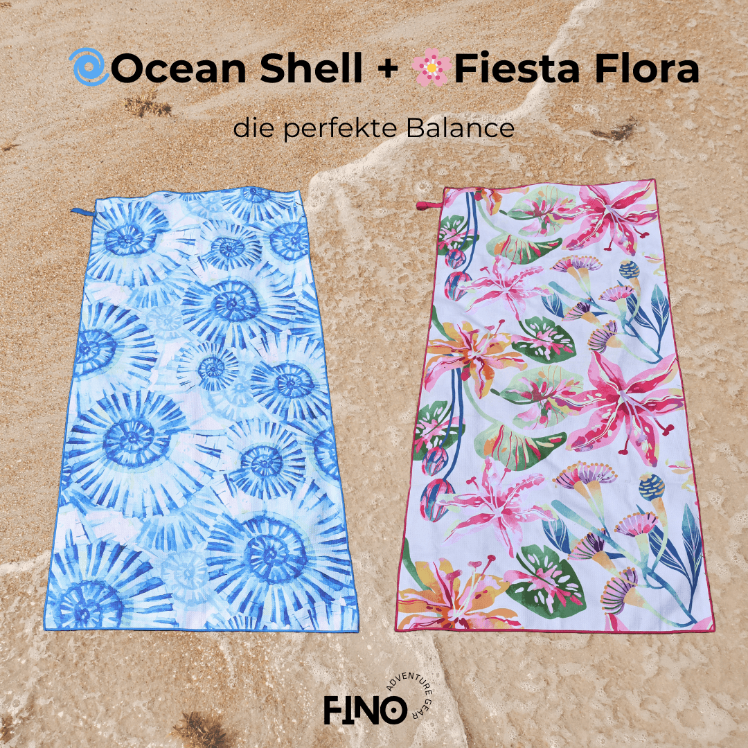 Doppelpacks der Designs „Ocean Shell“ und „Fiesta Flora“ von FiNo – sommerlich & kompakt